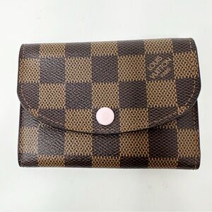 Louis Vuitton Damien Ebene Canvas Rosalie Coin Purse Card Holder